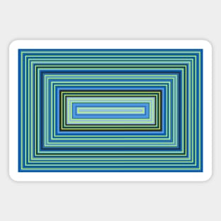 IN BLUE TONES - PARALLEL LINES ON RECTANGULAR FORMATION Magnet